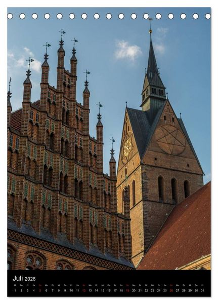 Produktbild: Roter Faden Hannover (Tischkalender 2026 DIN A5 hoch), CALVENDO Monatskalender