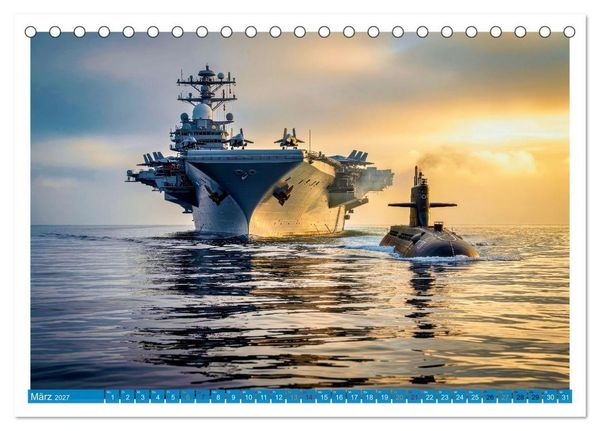 Produktbild: Flugzeugtr&auml;ger - Macht aus Stahl (Tischkalender 2027 DIN A5 quer), CALVENDO Monatskalender