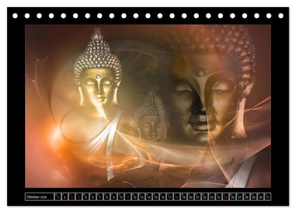 Produktbild: Buddha - Harmonie und Entspannung (Tischkalender 2026 DIN A5 quer), CALVENDO Monatskalender