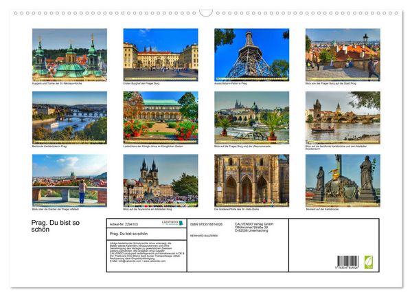 Produktbild: Prag. Du bist so sch&ouml;n (Wandkalender 2027 DIN A2 quer), CALVENDO Monatskalender