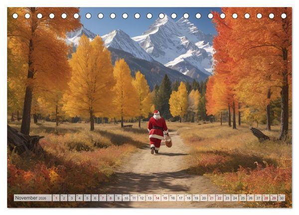 Produktbild: Durch das Jahr mit dem Weihnachtsmann (Tischkalender 2026 DIN A5 quer), CALVENDO Monatskalender
