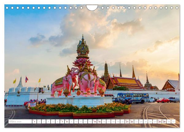 Produktbild: Bangkok - Thailands Hauptstadt in bunten Bildern (Wandkalender 2026 DIN A4 quer), CALVENDO Monatskalender