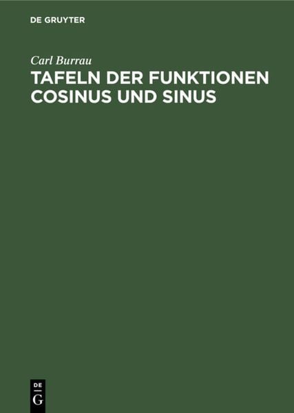 Produktbild: Tafeln der Funktionen Cosinus und Sinus