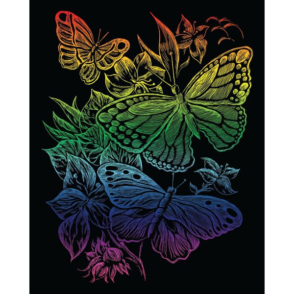 Produktbild: PRACHT Kratzbilder Rainbow Schmetterlinge 20x25cm