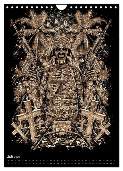 Produktbild: BLOODBOY/WAR ILLUSTRATION (Wandkalender 2026 DIN A4 hoch), CALVENDO Monatskalender