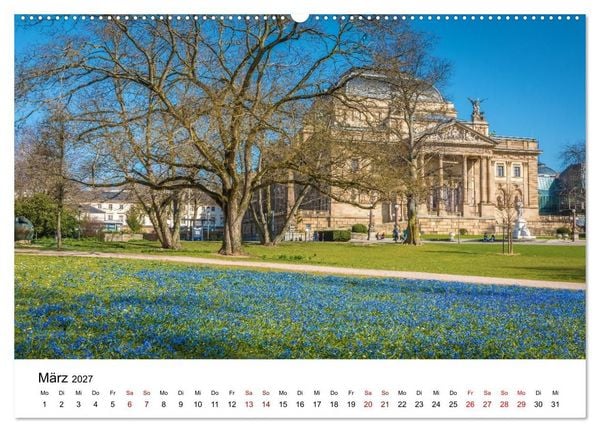 Produktbild: Wiesbadener Impressionen (hochwertiger Premium Wandkalender 2027 DIN A2 quer), Kunstdruck in Hochglanz
