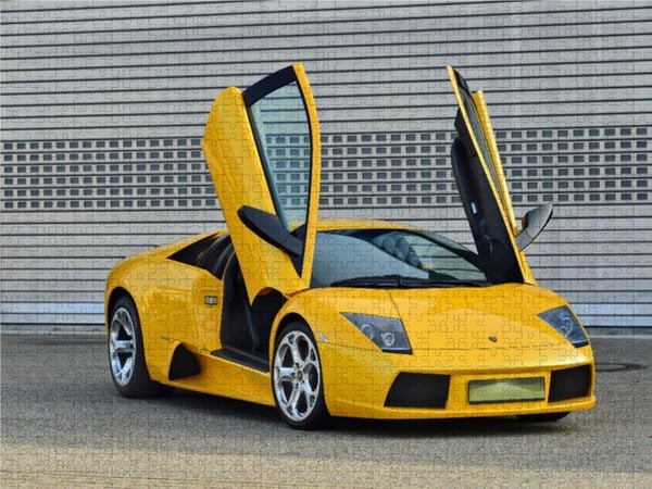 CALVENDO Puzzle Ein Motiv aus dem Kalender DER GELBE STIER - Lamborghini Murciélago | 1000 Teile Lege-Größe 64x48cm Foto-Puzzle für glückliche Stunden