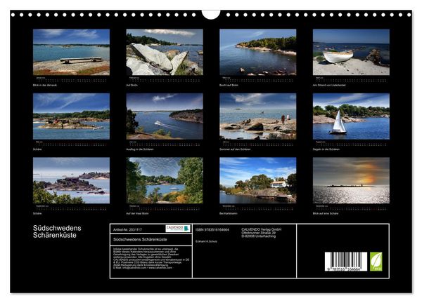 Produktbild: S&uuml;dschwedens Sch&auml;renk&uuml;ste (Wandkalender 2026 DIN A3 quer), CALVENDO Monatskalender