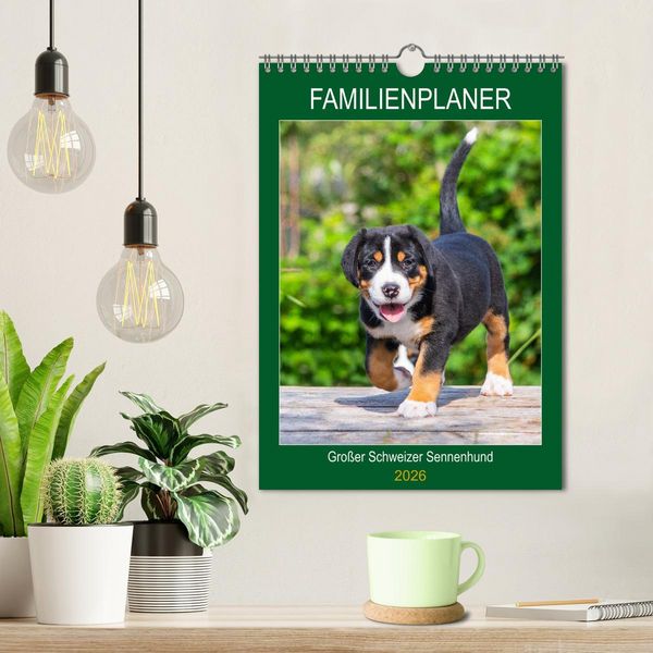 Produktbild: Familienplaner Gro&szlig;er Schweizer Sennenhund (Wandkalender 2026 DIN A4 hoch), CALVENDO Monatskalender