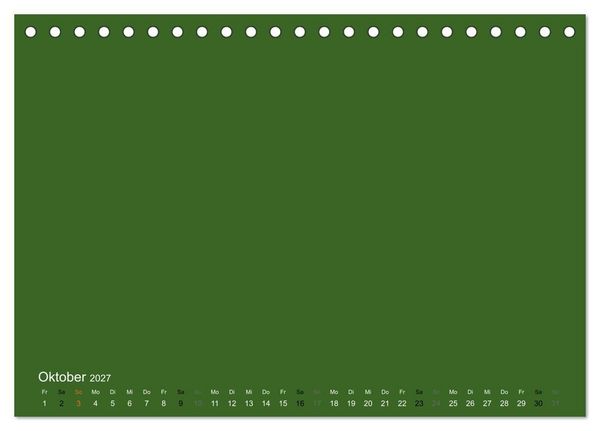 Produktbild: Bastelkalender - dunkel Gr&uuml;n (Tischkalender 2027 DIN A5 quer), CALVENDO Monatskalender