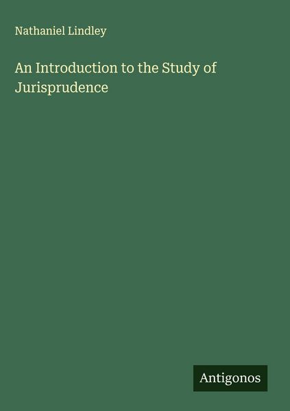 Produktbild: An Introduction to the Study of Jurisprudence