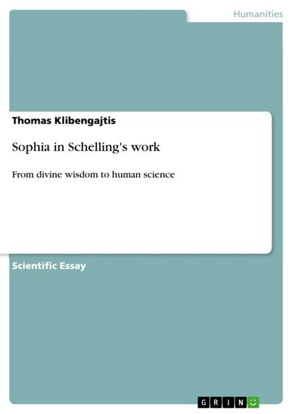Produktbild: Sophia in Schelling's work