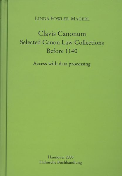 Produktbild: Clavis Canonum