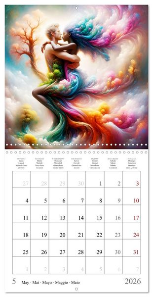 Produktbild: Arbres de l'amour (Calendrier mural carr&eacute; 2026 30x30 cm) Calendrier double avec une page pour vos prises de notes