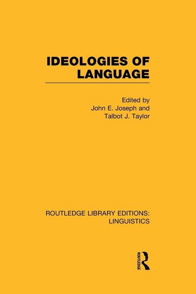 Produktbild: Ideologies of Language