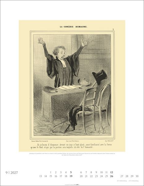 Produktbild: Honor&eacute; Daumier: Die Juristen Kalender 2027