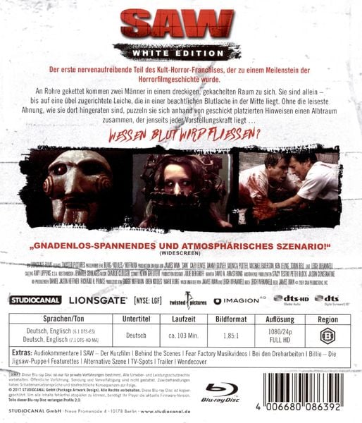 Produktbild: Saw - White Edition [DC]