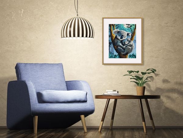 Schipper 609240907 - Malen nach Zahlen, Koala mit Baby, 24x30cm