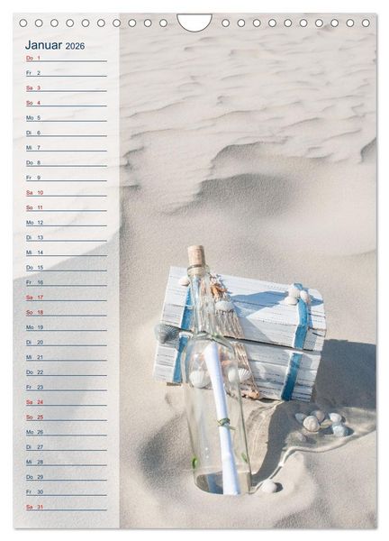 Produktbild: Maritim - Geburtstagskalender (Wandkalender 2026 DIN A4 hoch), CALVENDO Monatskalender