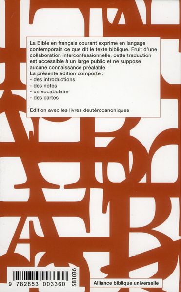 Produktbild: La Bible en fran&ccedil;ais courant 1982/1997