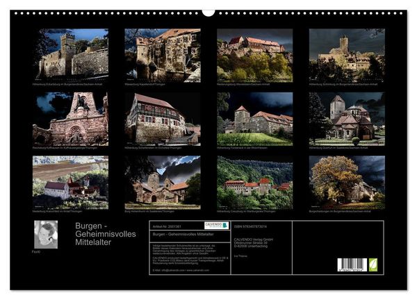 Produktbild: Burgen - Geheimnisvolles Mittelalter (Wandkalender 2026 DIN A2 quer), CALVENDO Monatskalender