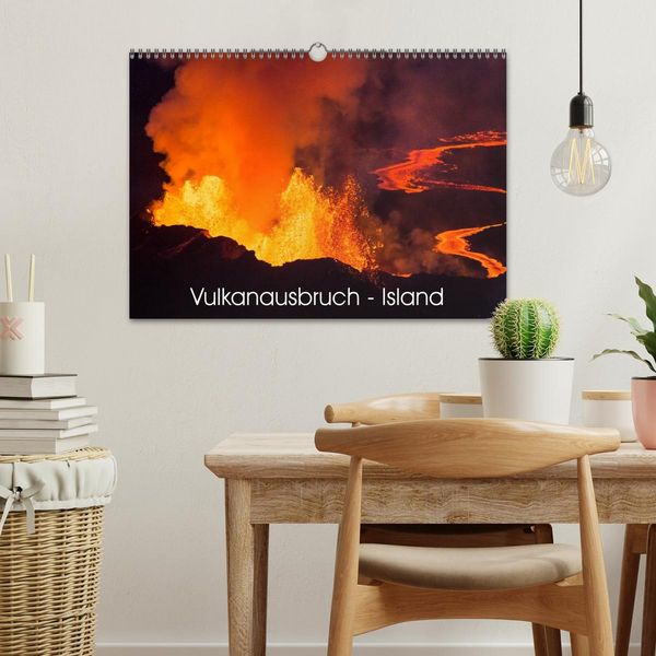 Produktbild: Vulkanausbruch - Island (Wandkalender 2026 DIN A3 quer), CALVENDO Monatskalender