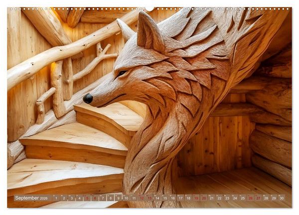 Produktbild: Wohntr&auml;ume aus Holz (Wandkalender 2026 DIN A2 quer), CALVENDO Monatskalender