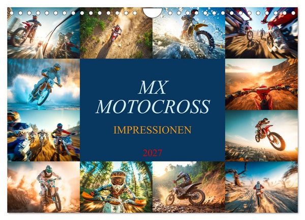 MX - Motocross - Impressionen (Wandkalender 2027 DIN A4 quer), CALVENDO Monatskalender