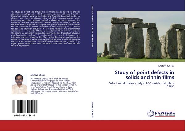 Produktbild: Study of point defects in solids and thin films
