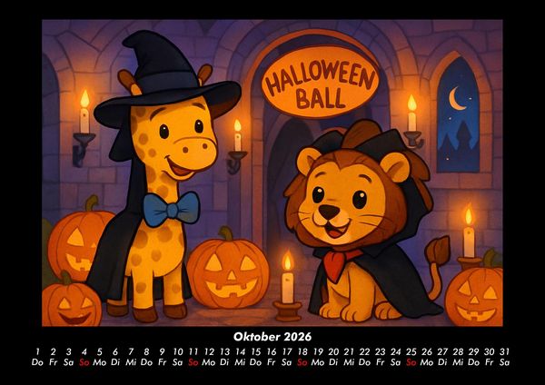 Produktbild: Nala & Buschi in m&auml;rchenhaften Welten 2026 Fotokalender DIN A3