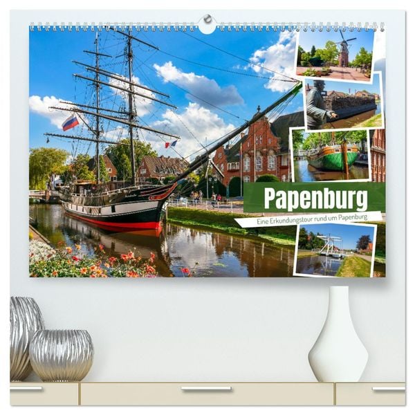 Rund um Papenburg (hochwertiger Premium Wandkalender 2025 DIN A2 quer), Kunstdruck in Hochglanz