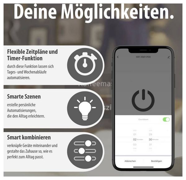Produktbild: Brennenstuhl brennenstuhl&reg;Connect 1179060020 LED-Au&szlig;enstrahler 36W Leuchtfarben: Wei&szlig;