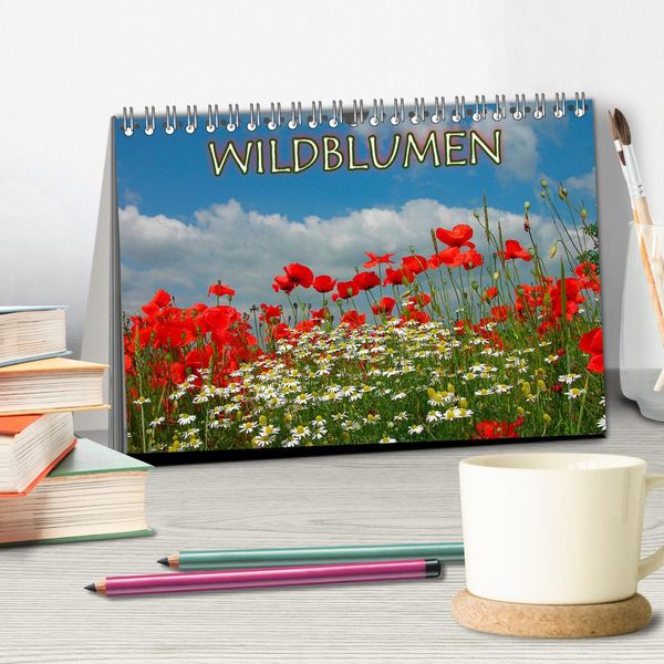 Produktbild: Wildblumen 2026 (Tischkalender 2026 DIN A5 quer), CALVENDO Monatskalender