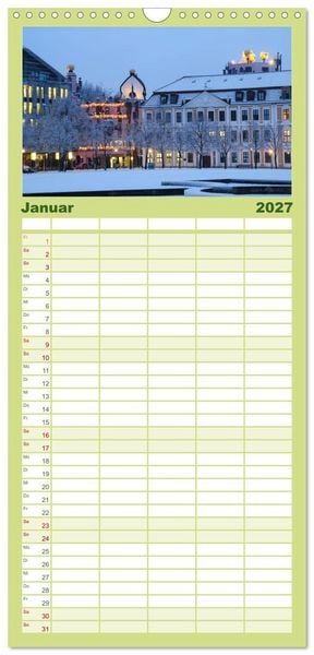 Produktbild: Familienplaner 2027 - Typisch Magdeburg mit 5 Spalten (Wandkalender, 21 x 45 cm) CALVENDO