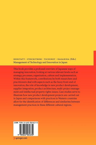 Produktbild: Management of Technology and Innovation in Japan