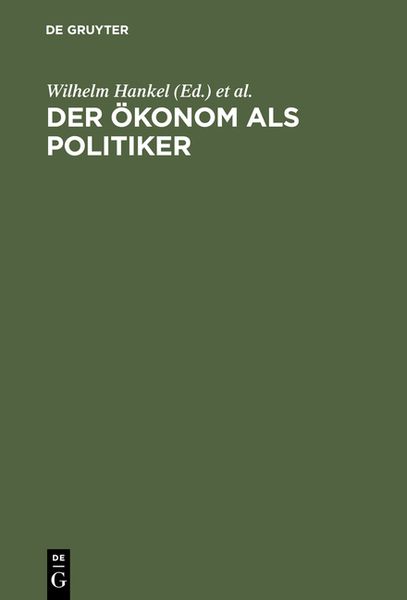 Produktbild: Der &Ouml;konom als Politiker