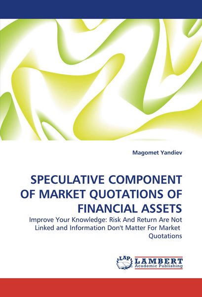 Produktbild: Speculative Component Of Market Quotations Of Financial Assets