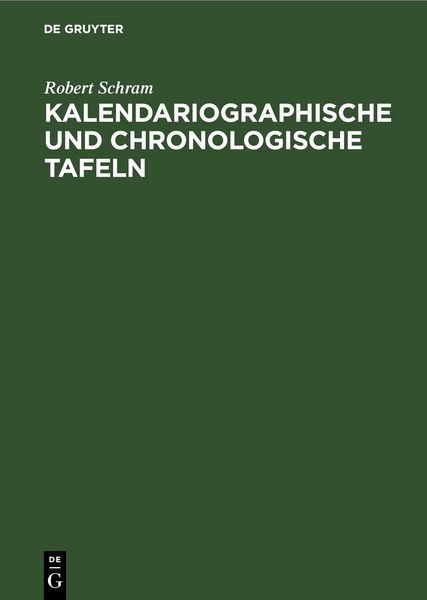 Produktbild: Kalendariographische und chronologische Tafeln