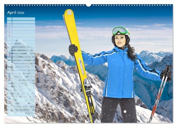 Produktbild: Ski und Snowboard - Leidenschaft im Schnee (Wandkalender 2026 DIN A2 quer), CALVENDO Monatskalender