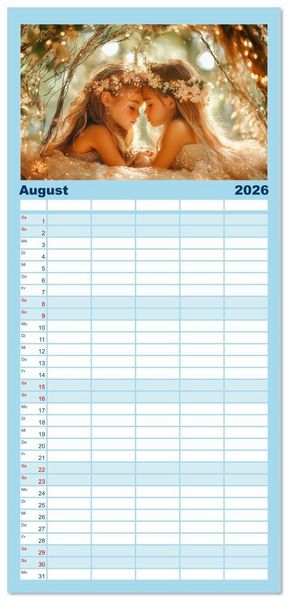 Produktbild: Familienplaner 2026 - Der letzte Funke Magie mit 5 Spalten (Wandkalender, 21 x 45 cm) CALVENDO