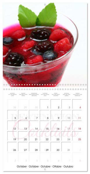 Produktbild: Destination cocktails (Calendrier mural carr&eacute; 2026 30x30 cm) Calendrier double avec une page pour vos prises de notes