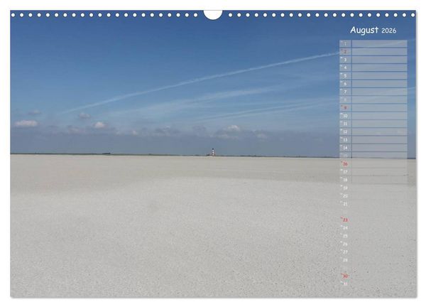 Produktbild: Strandspaziergang / Geburtstagskalender (Wandkalender 2026 DIN A3 quer), CALVENDO Monatskalender