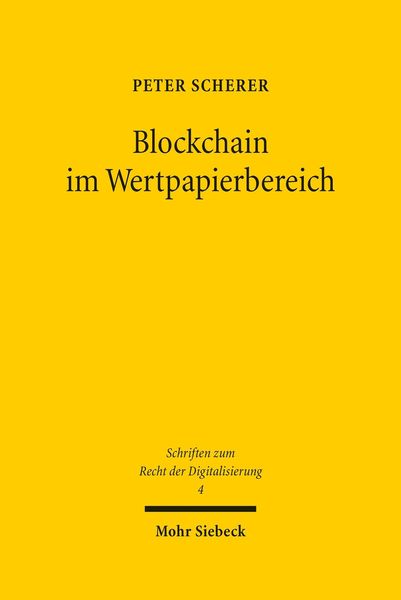 Produktbild: Blockchain im Wertpapierbereich