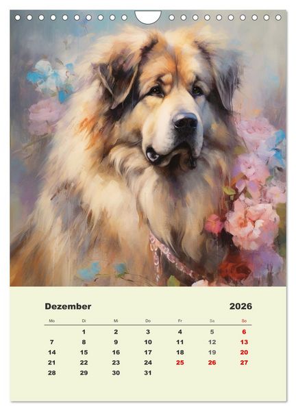 Produktbild: Gro&szlig;e Hunde. Sch&ouml;ne Aquarelle von tollen Tieren (Wandkalender 2026 DIN A4 hoch), CALVENDO Monatskalender