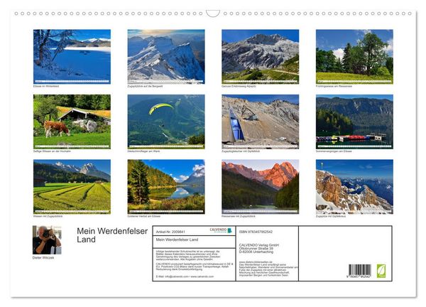 Produktbild: Mein Werdenfelser Land (Wandkalender 2026 DIN A2 quer), CALVENDO Monatskalender