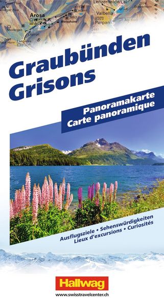 Produktbild: Hallwag Panoramakarte Graub&uuml;nden