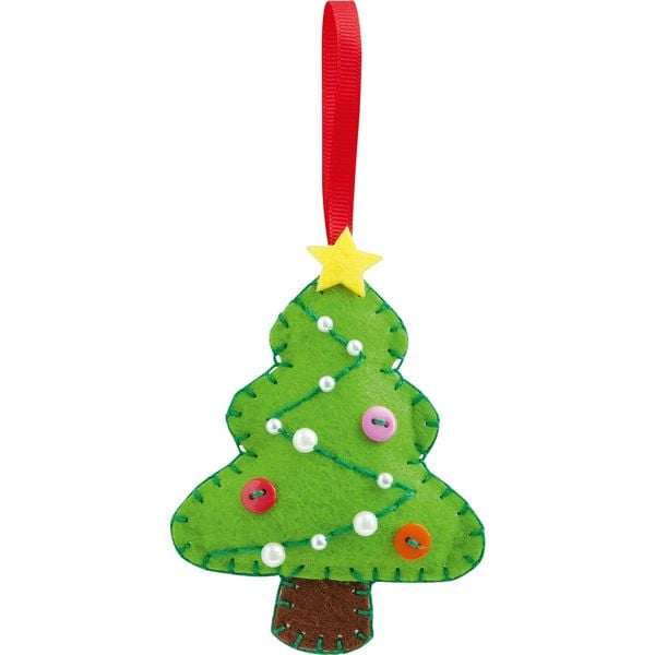 Produktbild: folia Filzn&auml;hset Mini Filzinies Christbaum 21 Teile