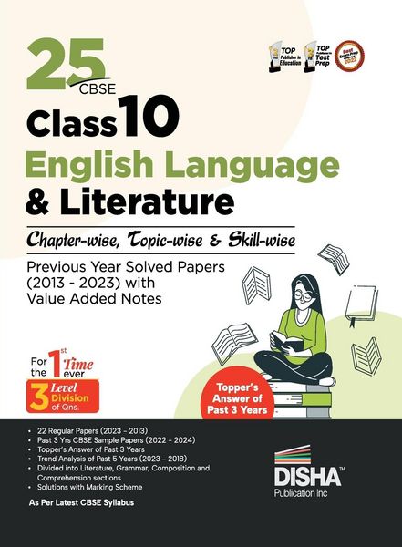 Produktbild: 25 CBSE Class 10 English Language & Literature Chapter-wise, Topic-wise & Skill-wise Previous Year Solved Papers (2013 - 2023) with Value Added Notes