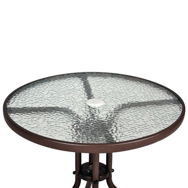 Produktbild: 3-tlg. Bistroset Balkon Stuhl Tisch Set Braun