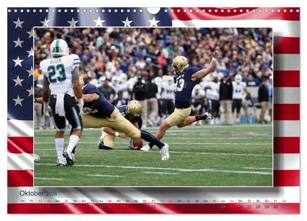 Produktbild: American Football - Kickoff (Wandkalender 2026 DIN A3 quer), CALVENDO Monatskalender